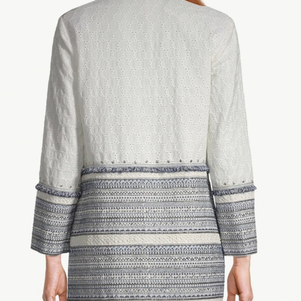 ⭐ Eyelet Jacket Embellished Femanine Embroidered - Picture 4 of 11